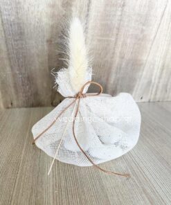 Μπομπονιέρα με χαλαρό δέσιμο και bunny tail