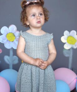 Χειροποίητο crochet πλεκτό βαπτιστικό φόρεμα για κορίτσι, σε boho στυλ!