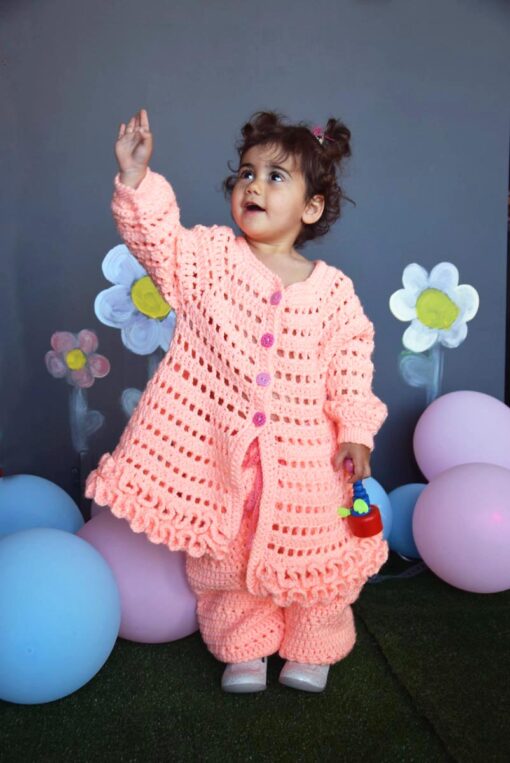 Χειροποίητο crochet πλεκτό βαπτιστικό φόρεμα για κορίτσι, σε boho στυλ!
