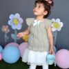 Χειροποίητο crochet πλεκτό βαπτιστικό φόρεμα για κορίτσι, σε boho στυλ!