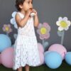 Χειροποίητο crochet πλεκτό βαπτιστικό φόρεμα για κορίτσι, σε boho στυλ!