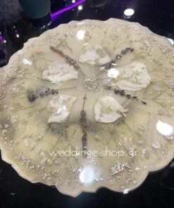 Δίσκος από υγρό γυαλί, αναμνηστικό νυγικής ανθοδέσμης