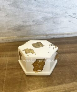 μπομπονιέρα εξάγωνη μπιζουτιέρα απο πορσελάνη