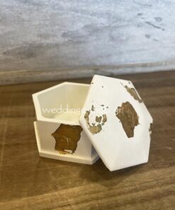 μπομπονιέρα εξάγωνη μπιζουτιέρα απο πορσελάνη