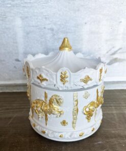 Μπομπονιέρα μπιζουτιέρα καρουζέλ απο πορσελάνη