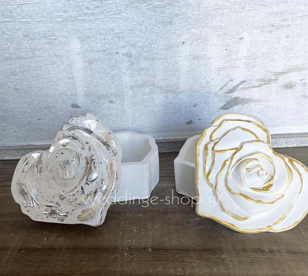 Μπομπονιέρα μπιζουτιέρα λουλούδι απο πορσελάνη