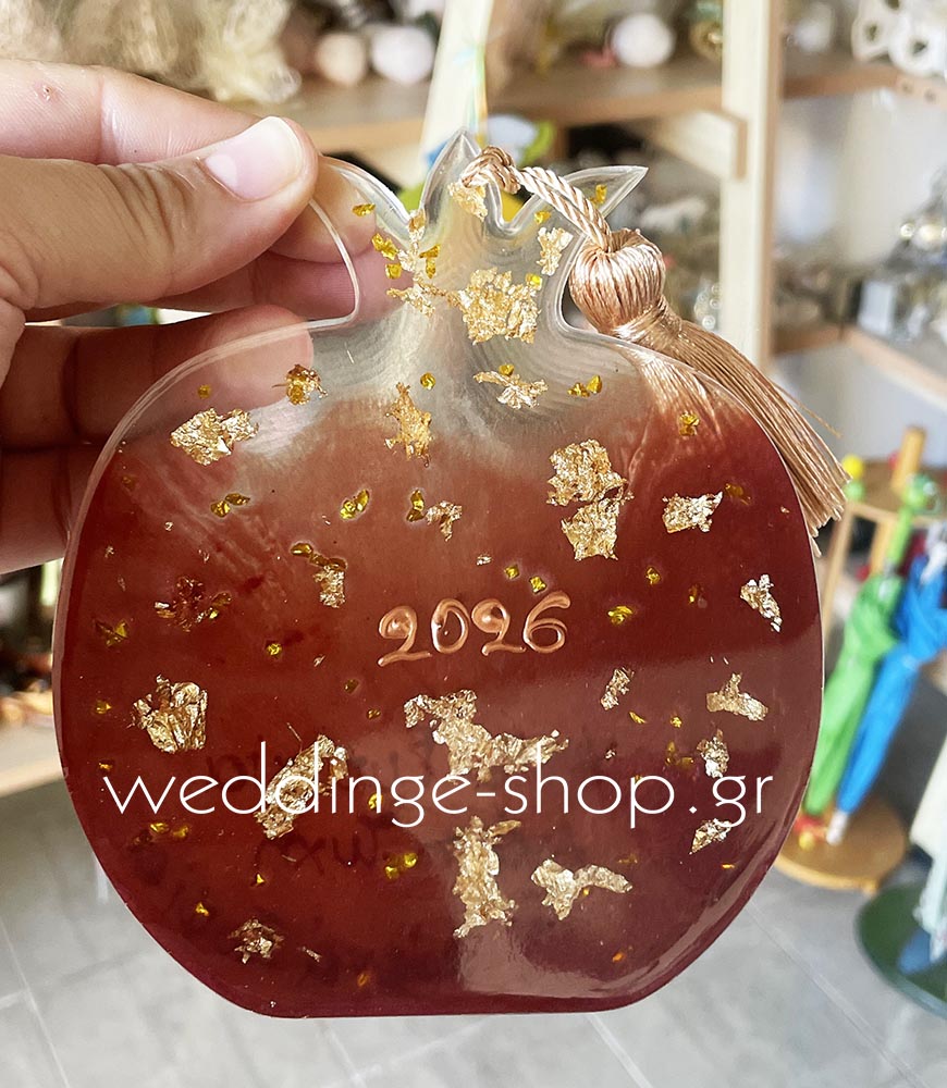 Χειροποίητο ρόδι από υγρό γυαλί