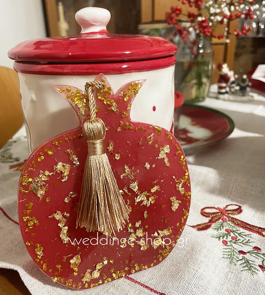 Χειροποίητο ρόδι από υγρό γυαλί